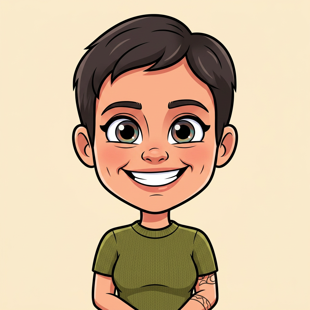 Caricature of Ashley Pollard