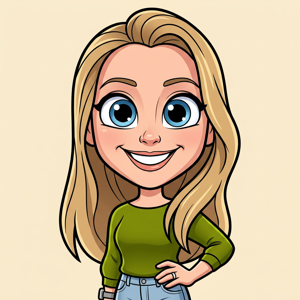 Caricature of Katie Sandvig