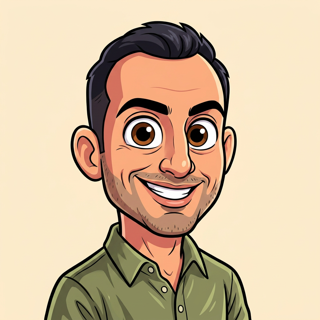 Caricature of Marcel Bonee